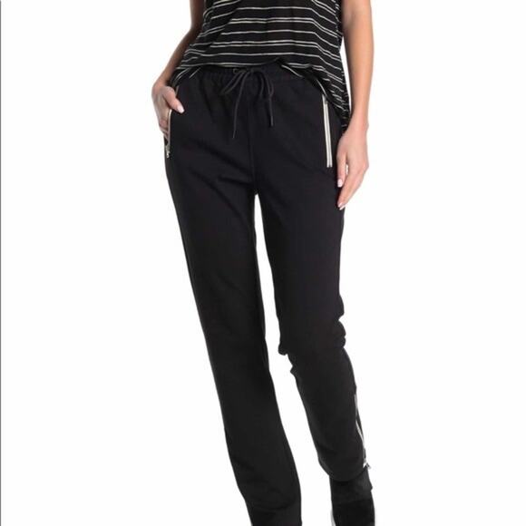 Paige Francesco Drawstring Black Jogger Pants Size Small - Picture 1 of 14